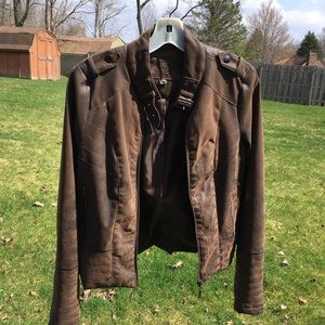 Women’s Brown Leather Jacket sz Med